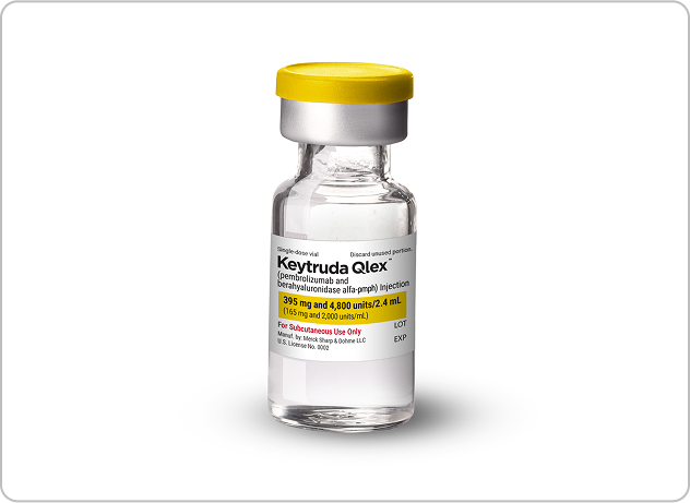 A Single Dose Vial of KEYTRUDA QLEX™ (pembrolizumab and berahyaluronidase alfa-pmph) With a Yellow Cap