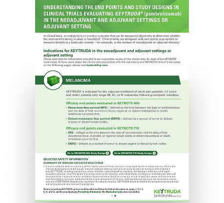 Download a Surgeon End Points Brochure for KEYTRUDA® (pembrolizumab)