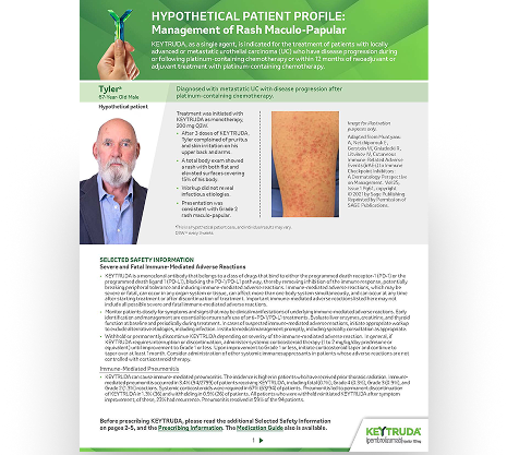 Download a Hypothetical Patient Profile on the Management of Rash Maculo-Papular
