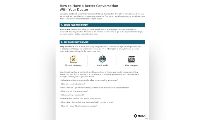 Download a Guide on How to Have a Better Conversation With Your Doctor Before, During and After the Appointment
